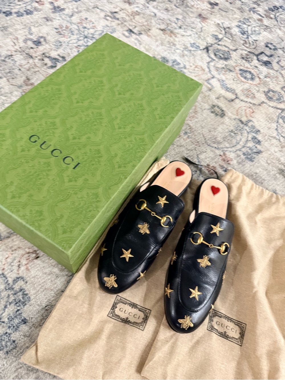 Gucci leather mules